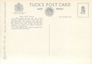 Royal Mews Buckingham Palace Tuck Postcard Irish State Coach