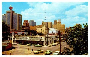 Postcard SHOPS SCENE Houston Texas TX AT5059