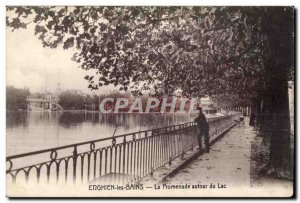 Old Postcard Enghien Les Bains The Walk Around The Lake