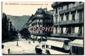 Grenoble Old Postcard L & # 39avenue d & # 39alsace Lorraine