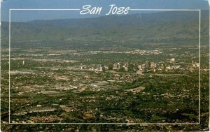 San Jose, CA, Santa Clara Valley, Mt. Hamilton Range, Santa Cruz Postcard