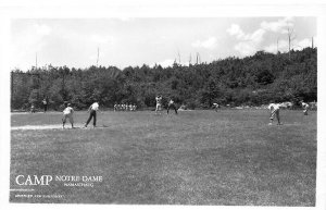 Spofford NH Camp Notre Dame Namaschaug Ball Game Real Photo Postcard