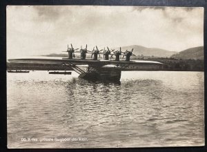 Mint Dornier DOX Giant Seaplane Of The World Real Picture Postcard