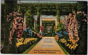 Postcard GARDEN SCENE Wilmington Delaware DE AM2492