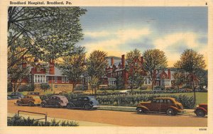 Bradford Hospital Bradford Pennsylvania 1940s linen postcard