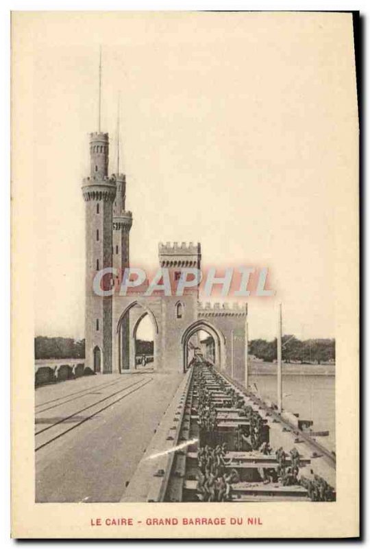 Old Postcard Cairo Egypt High Dam Nile Egypt