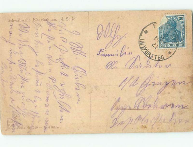 c1910 CHAOS AT TRAIN STATION IN FRIEDRICHSHAFEN GERMANY AB8575