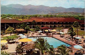 Kingston Sheraton Hotel Jamaica Pool Birdseye Unused Vintage Postcard F91