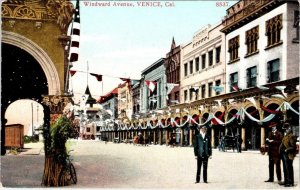 Venice, CA California  WINDWARD AVENUE  Street Scene~Stores  ca1910's Postcard