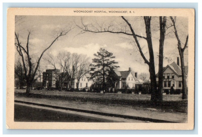 c1920s Woonsocket Hospital Woonsocket Rhode Island RI Antique Postcard
