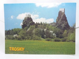 Hrad Trosky Castle Czech Republic Vintage Postcard