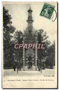 Old Postcard Roubaix Square Pierre Catteau Belfry of Comines