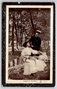 Soldier And Lovely Lady About Face 1910 Grafton WV To Edinburg VA Postcard P28