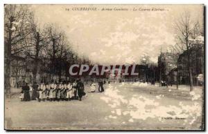 Courbevoie Postcard Old Barracks Avenue Gambetta d & # 39infanterie