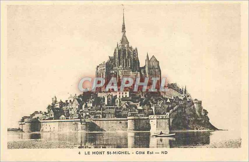 Old Postcard Mont Saint Michel Cote Est