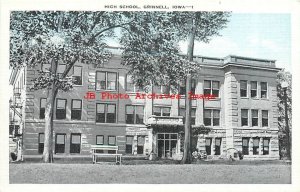 IA, Grinnell, Iowa, High School Building, Exterior View, EC Kropp No 21160N