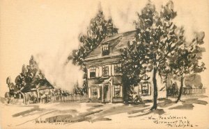 Postcard Pennsylvania Fairmount Park William Penn's House 23-7592