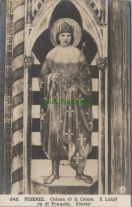 Italy Postcard -Firenze -Chiesa Di S.Croce. S.Luigi Re Di Francia Giotto RS25640