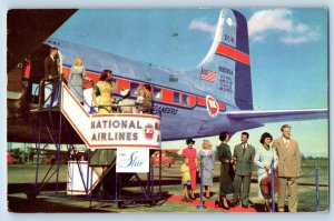 Habana Cuba Postcard National Airlines Premier Flight The Star Red Carpet 1950