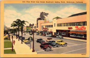 California Hollywood Vine Street From Sunset Boulevard Curteich