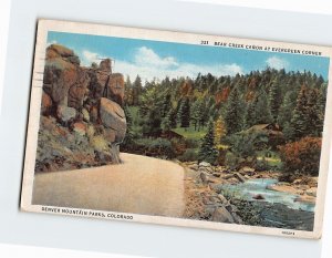 Postcard Bear Creek Canyon At Evergreen Corner, Denver Mountain Parks, Colorado