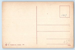 Saxony Germany Postcard Leipzig Peter's Street During the Sample Fair c1910