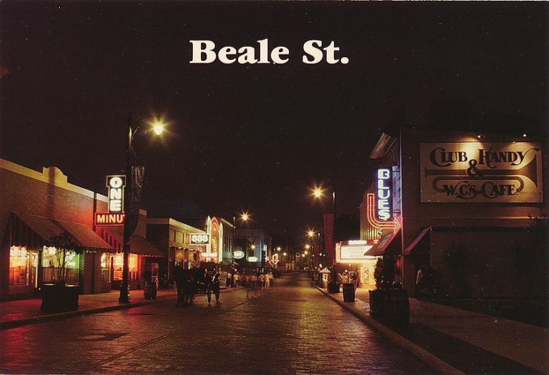 Night Scene on Beale Street - Memphis TN, Tennessee