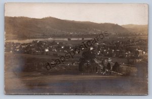 J87/ Clarington Ohio RPPC Postcard c1910 Birdseye River Homes 1586