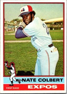 1976 Topps Baseball Card Nate Colbert Montreal Expos sk13423