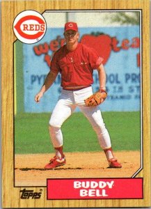 1987 Topps Baseball Card Buddy Bell Cincinnati Reds sk3290