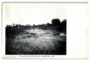 New Mud Creek Bridge, Winneconne, WI Postcard *7H12