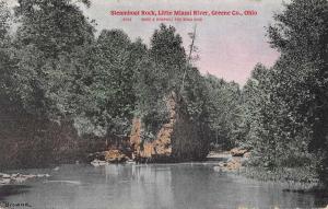 Little Miami River Ohio Green Co Steamboat Rock Scenic View Postcard J63835