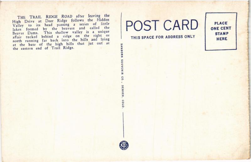 ESTES PARK COLORADO TRAIL RIDGE ROAD