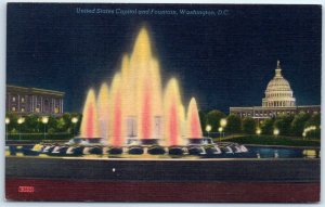 Postcard - United States Capitol and Fountain, Washington, D. C.