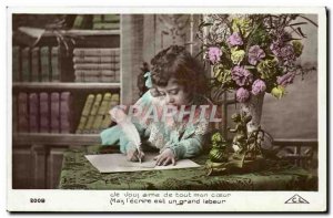 Old Postcard I love you with all my heart, but the & # 39ecrire is a great la...