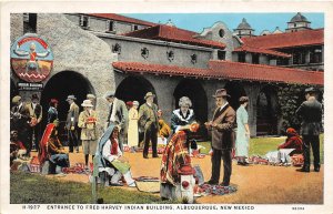 H18/ Albuquerque New Mexico Postcard c1930s Fred Harvey Indian Building