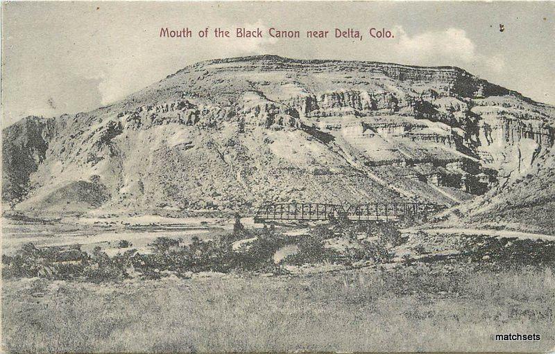 1909 Mouth Black Canon Delta Colorado Cook postcard 6629