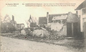 Military Ramskapelle The French Flag Floats On The Ruins The Village WW1 06.18