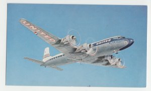 P2572 vintage postcard united airlines dc-7 mainliner