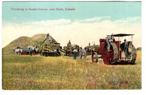 Threshing, near Scott, Saskatchewan, Farming