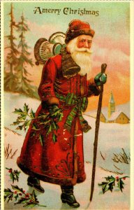 VINTAGE POSTCARD REPLICA REPRODUCTION SANTA CLAUS REPRO MERRIMACK SERIES NO. 16