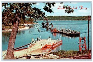 c1960 Lake Norfork Ferry Highway Port Dock Northern Arkansas AR Vintage Postcard 