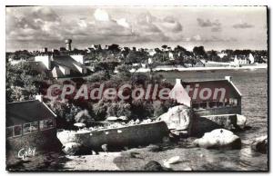 Postcard Old Hostellerie Castel Regis Brignogan Finistere restaurant the bar ...