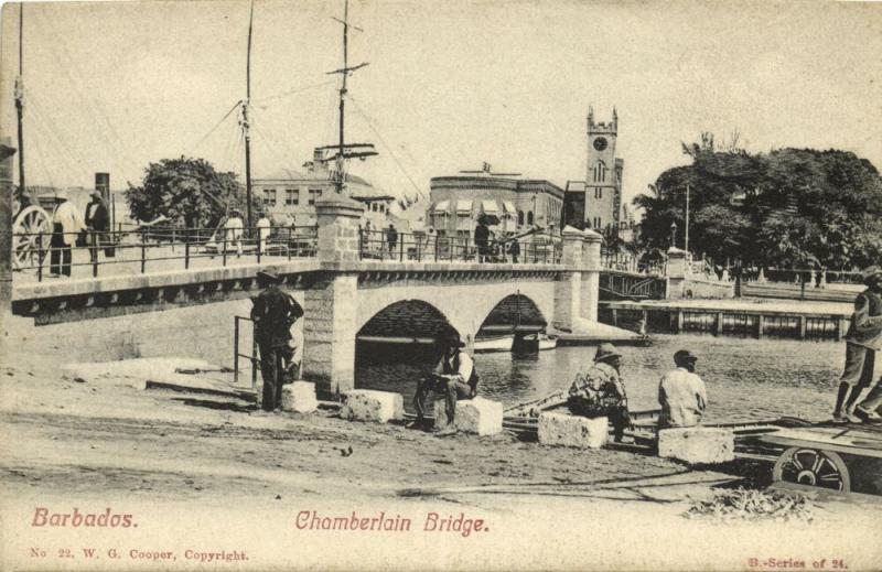 barbados, B.W.I., BRIDGETOWN, Chamberlain Bridge (1910s)