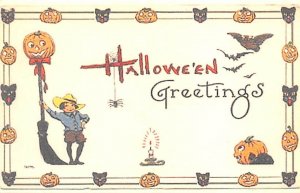 Halloween Greetings Reproduction Non Unused 