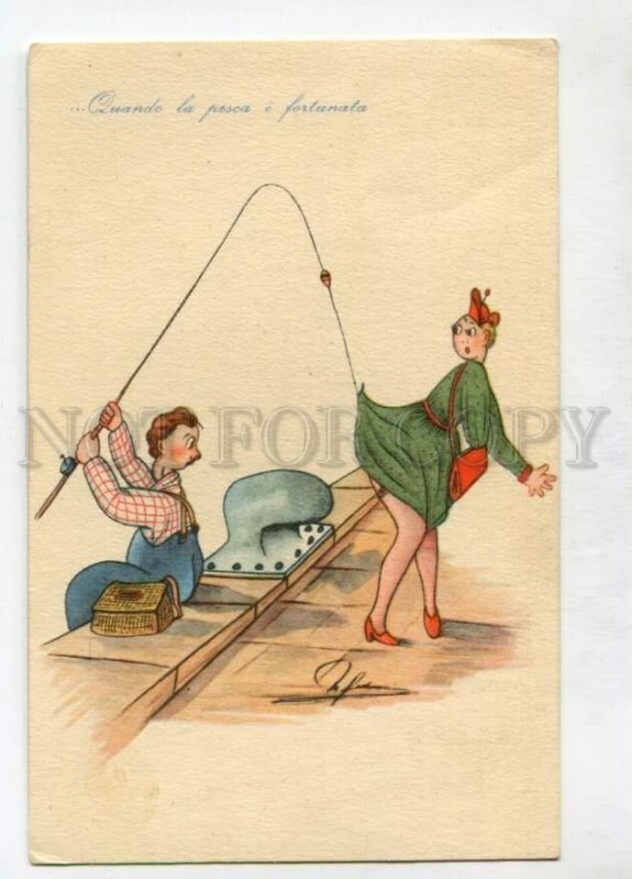 Vintage Playing Cards 52 Different Cartoons Fishing for Fisherman or woman