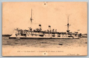 French Navy Cruiser  Ship  Le Jean-Bart  Postcard
