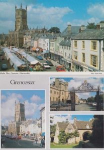 Cirencester Cheltenham & Gloucester Markets Church 2x Mint 1980s Postcard s