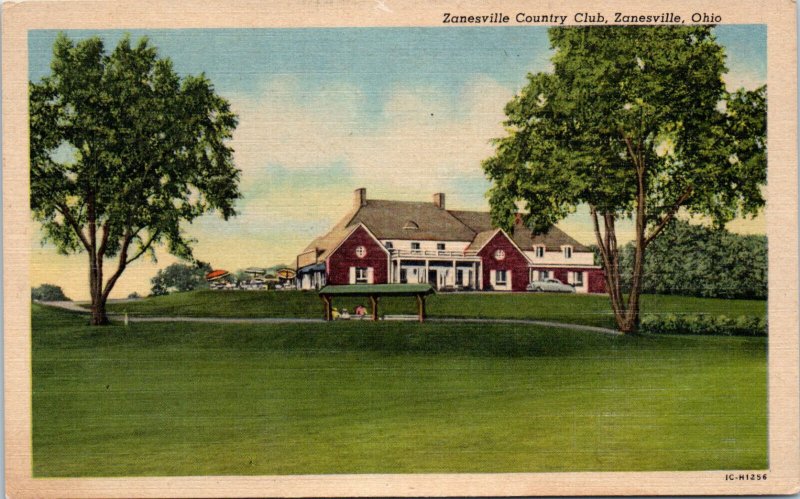 1951 Zanesville Country Club Zanesville OH Postcard