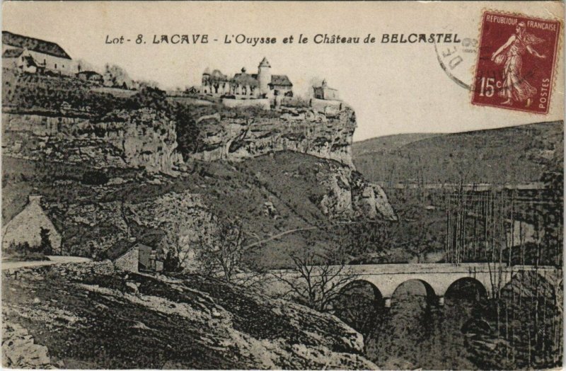 CPA Lot LACAVE - L'Ouysse et le Chateau de Belcastel (122982)
